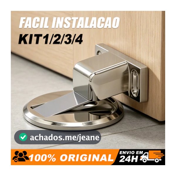Prendedor Porta Magnético Redondo Ultra Fino Aço 304 Inoxidável Prateado KIT 1/2/3/4