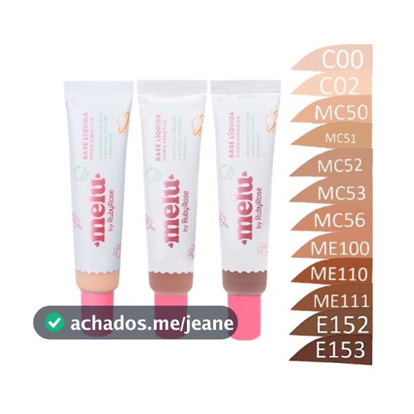 Base Liquida Melu Ruby Rose RR872