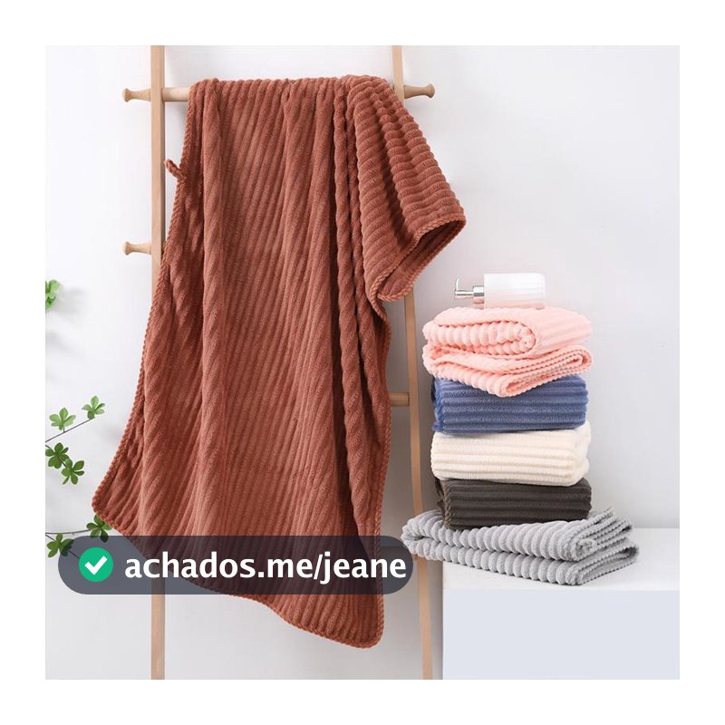 Toalha de Banho VEQE Microfibra Felpuda Absorção Rápida, Macia e Aveludada