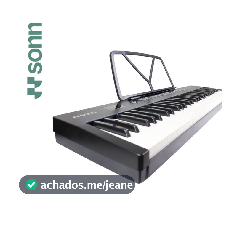 Teclado Musical Sonn SN-TC01 300 Timbres e Ritmos, Função Sustain, Bivolt, Metrônomo, Gravação, Transposição, Iniciantes