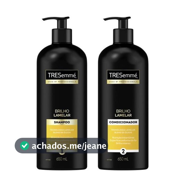 Kit Shampoo Tresemmé Brilho Lamelar 650ml + Condicionador Tresemmé Brilho Lamelar 650ml