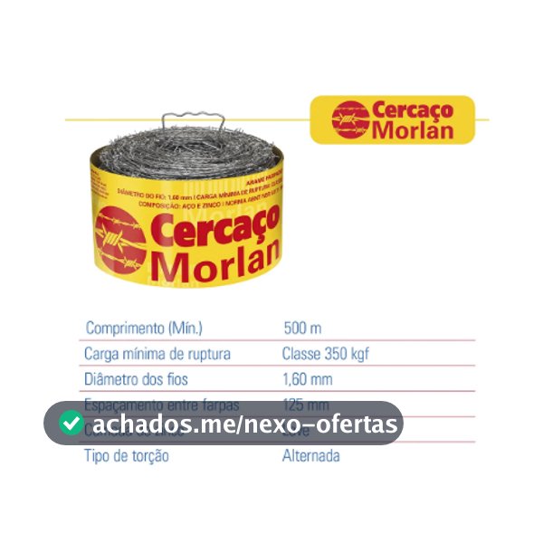 Arame Farpado Cercaço Fio 16 350Kgf 500m