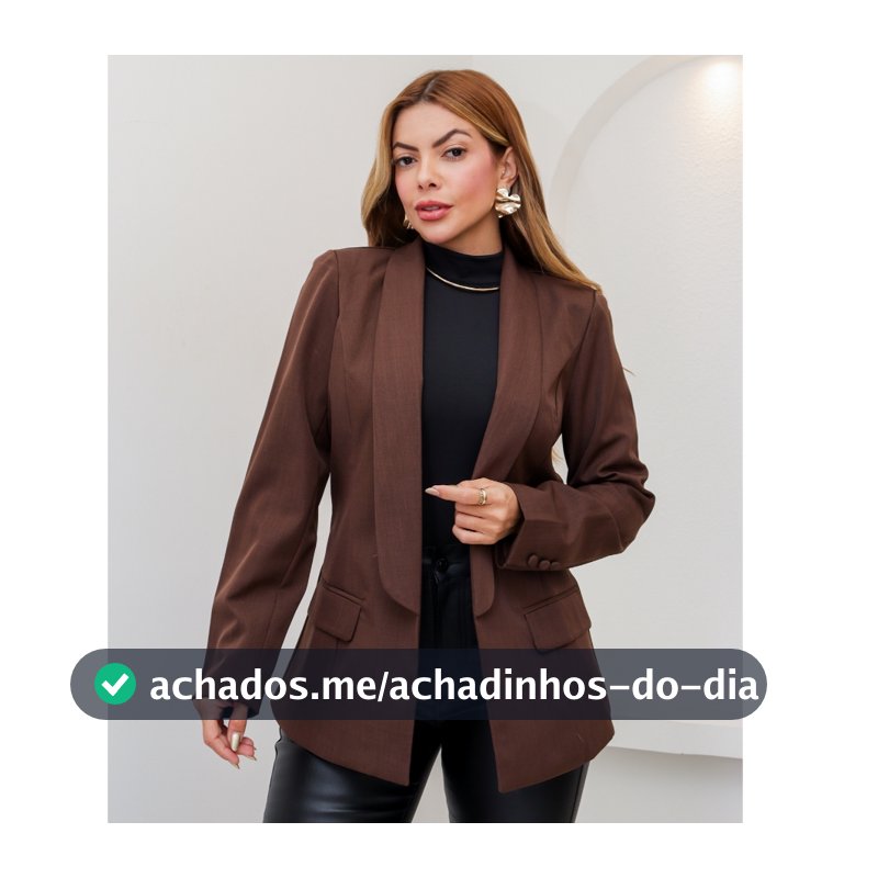 Blazer Feminino Social Alfaiataria Elegante Trabalho Manga Longa 3RD SD1460