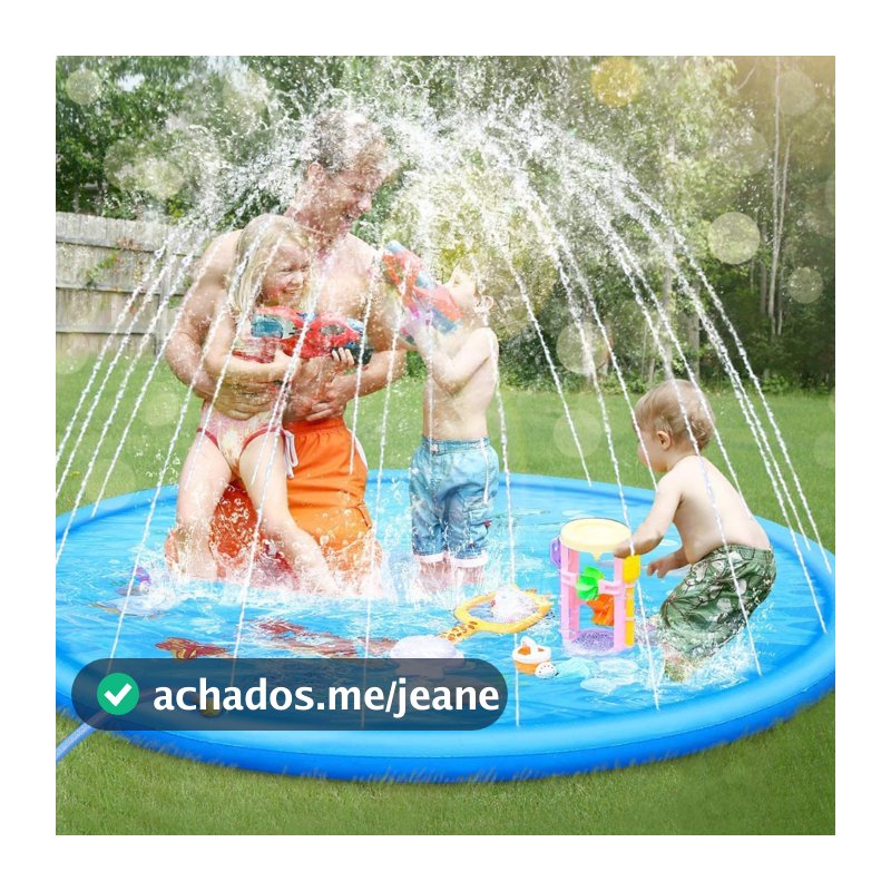 Splash Pad Sprinkler Esteira 170cm Piscina Inflável Infantil