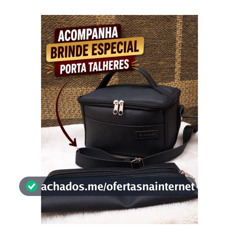 Bolsa térmica porta marmita lancheira frasqueira fitnes compacta, ideal, para, bolsas, mochila, alça de mão, com brinde