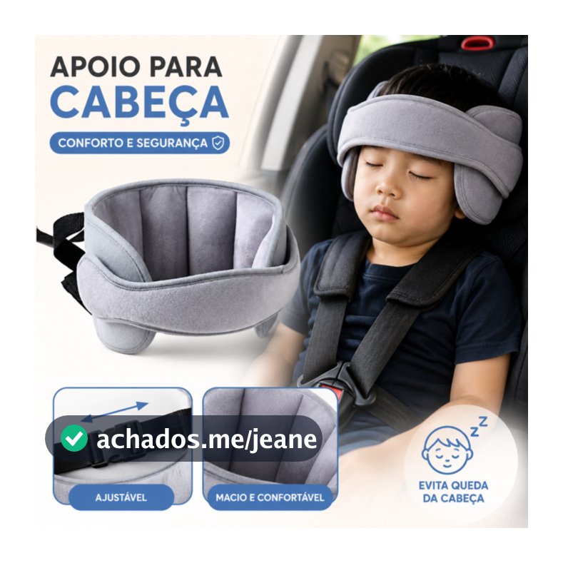 Apoio Suporte Cabeça Proteção Infantil Cadeirinha Carro Segura Cabeça Almofada Ajustável Criança