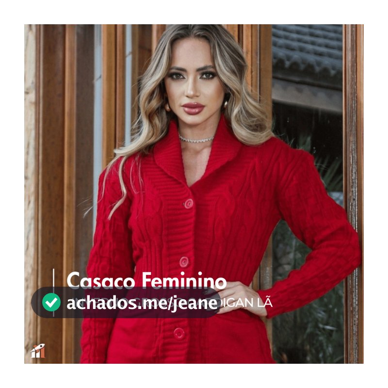 Casaco Feminino Inverno Grosso Cardigan Elegante Trança Lã