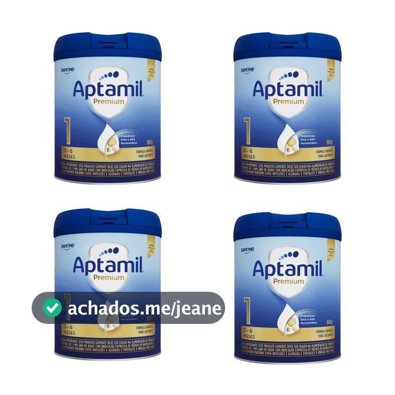 Kit com 4 Fórmula Infantil Aptamil Premium 1 - 800g
