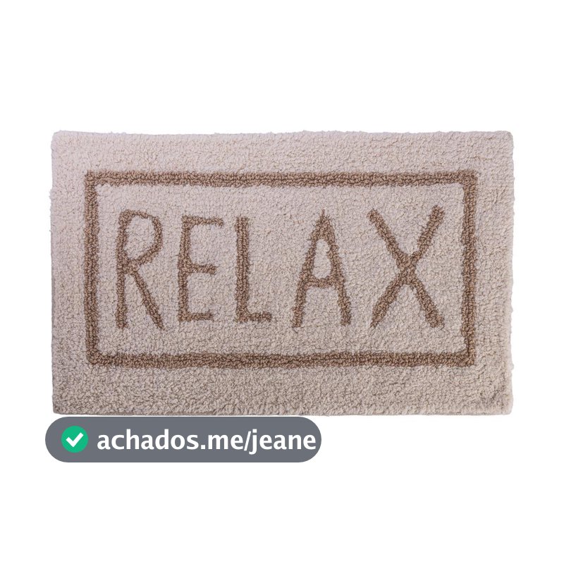Tapete Relax 40cm x 60cm Bege Algodão