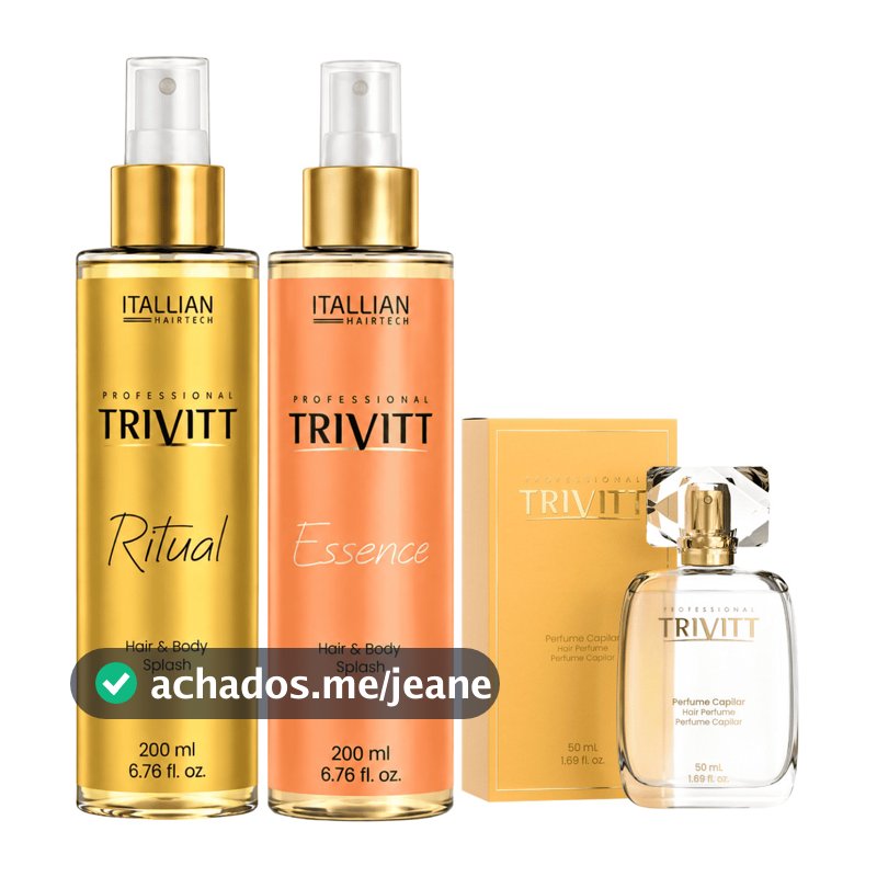 Kit Perfume Capilar Trivitt Body Splash Essence E Ritual