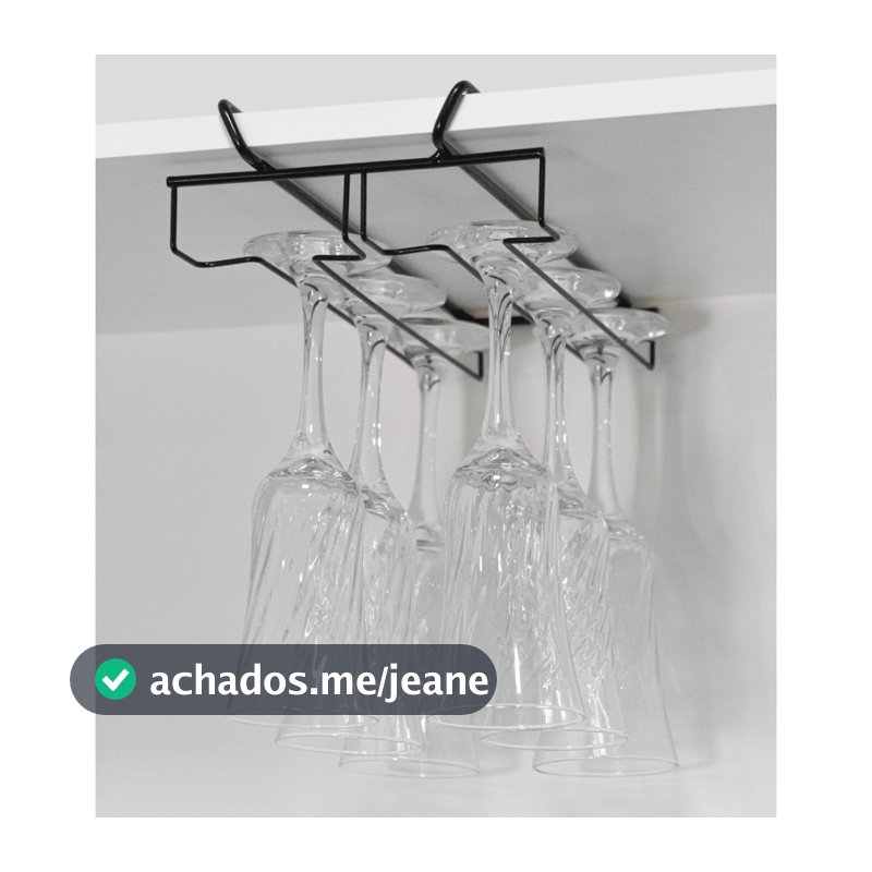 Suporte Móvel para 6 Taças Organizador Armário Aramado Cozinha Cristaleira
