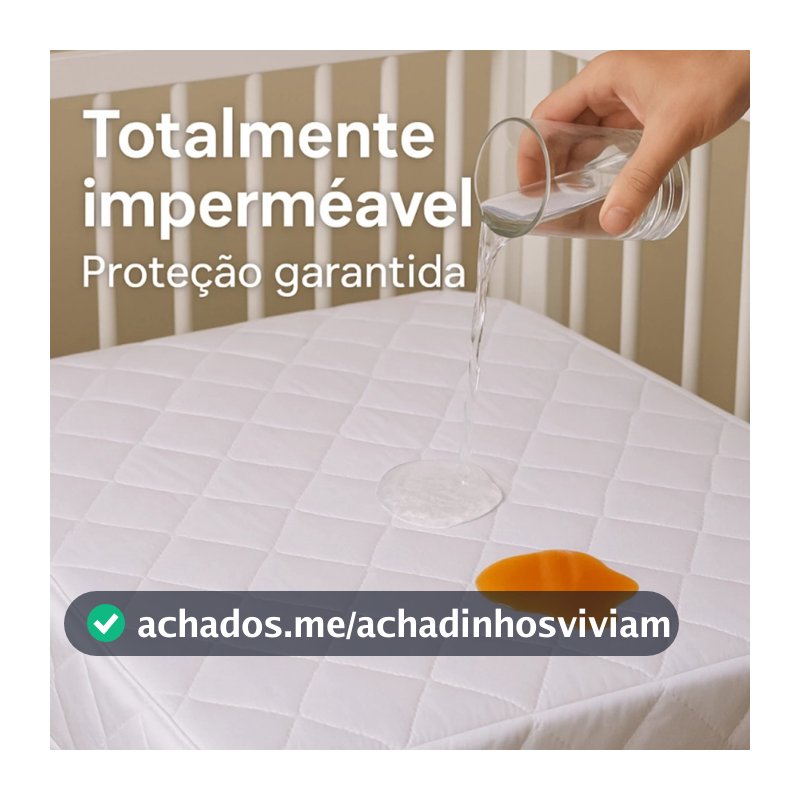 Protetor Impermeável Bebê Travesseiro e Colchão Berço c/ elástico -Premium