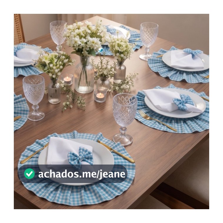 Kit  Sousplat Estilo Farm House  02 Unidades  + 02 PG.  Medidas 0,37 x 0,37 📌(NÃO ACOMPANHA GUARDANAPO)📌LEIA DESCRIÇÃO
