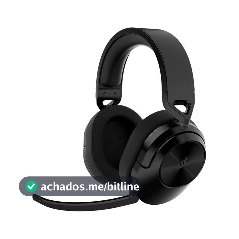 Headset Gamer Corsair HS55, Wireless, Drivers 50mm, Carbon, CA-9011280-NA