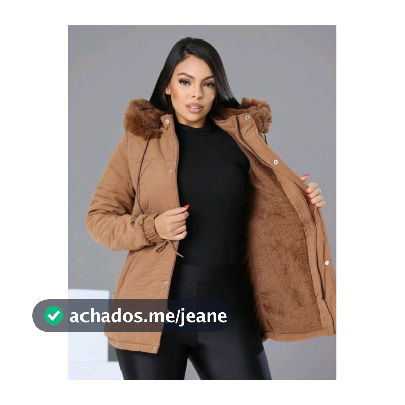 Jaqueta Parka Casaco sobretudo Forrada Pelucia S