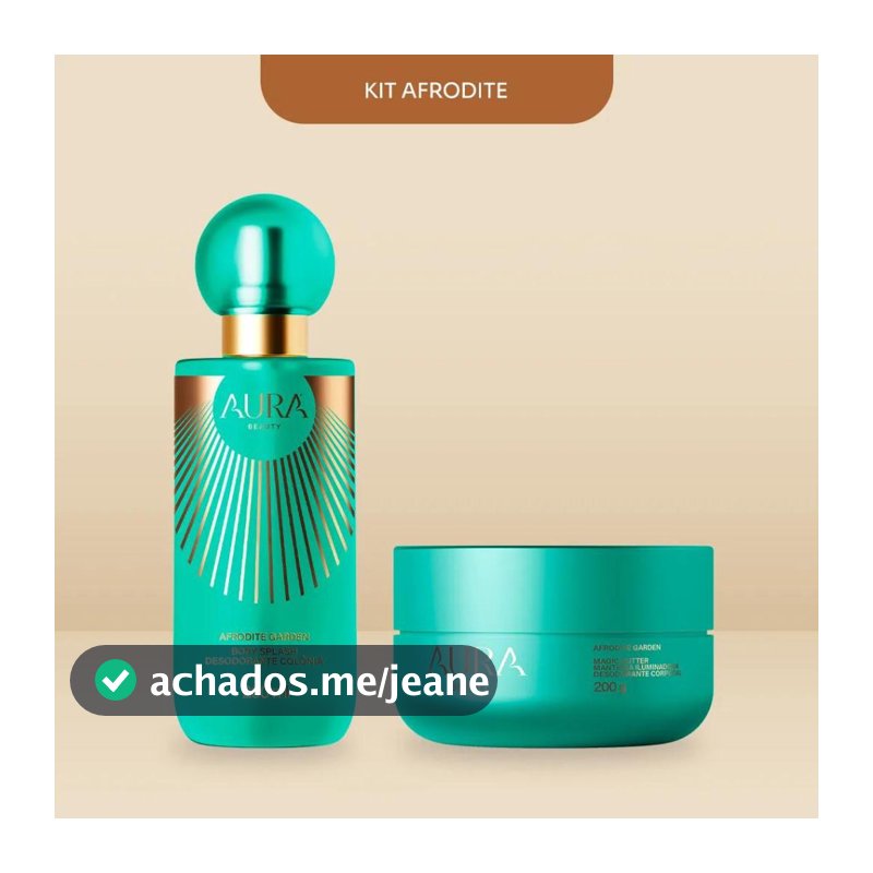 Kit - Body Splash Afrodite Garden 200ml + Manteiga Iluminadora 200g