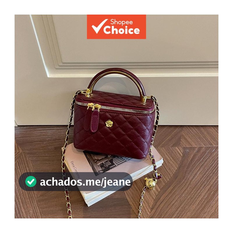 Textura de alta qualidade, design elegante e versátil para bolsa tiracolo, bolsa casual em formato de caixa, bolsa