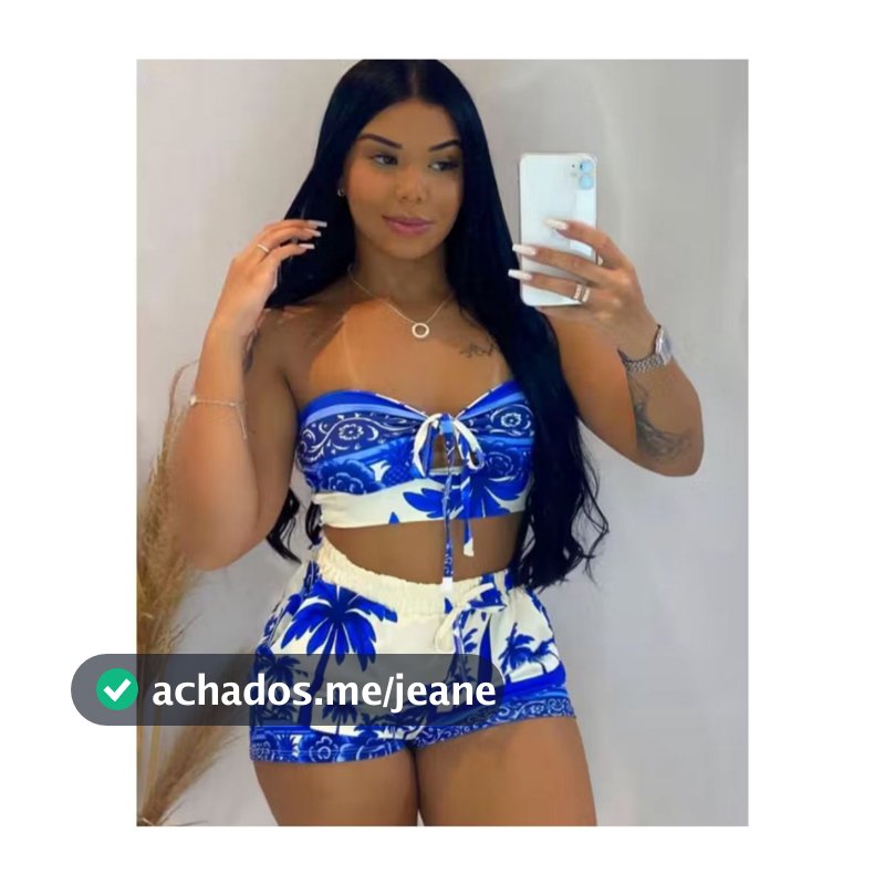 Conjunto Gabi - conjunto feminino estampado cropped amarração tomara que caia + short curto soltinho verão inspiração fa