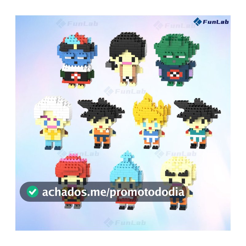 Blocos de Montar Mini Brinquedo DIY Criativo- Boneco Anime Decoração