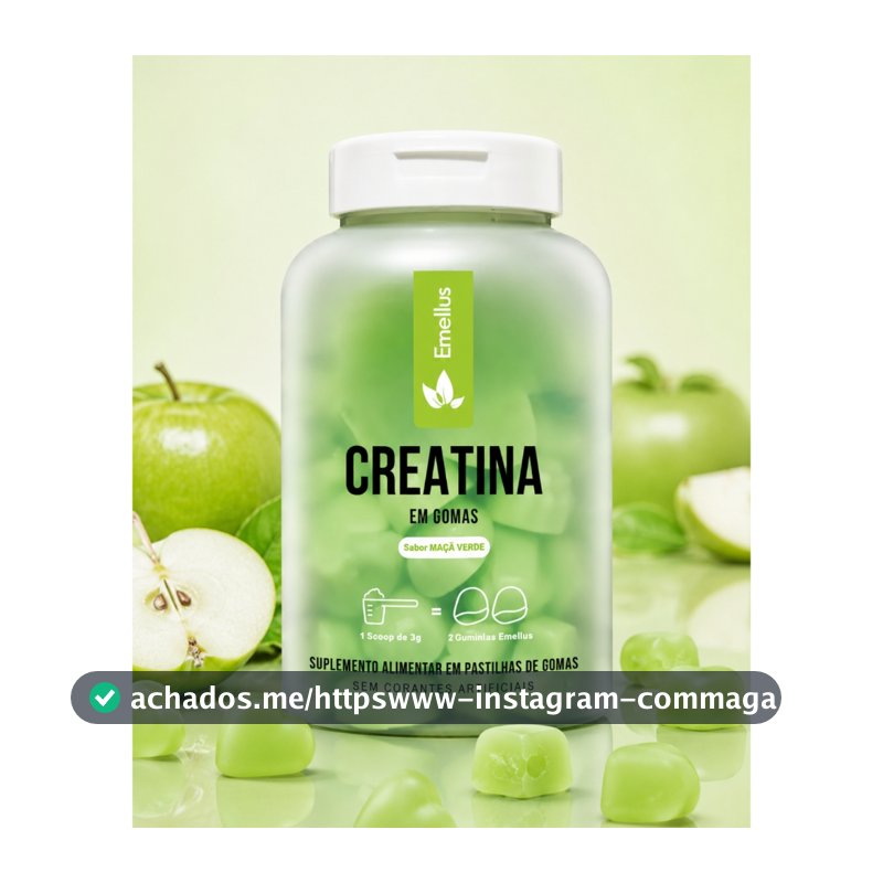 Creatina em Gomas Varios Sabores 60 Gummy Zero Açúcar Emellus - Saborosa