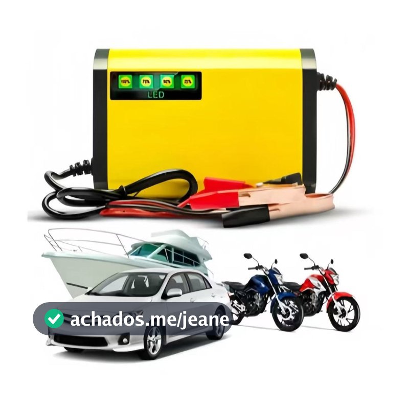 Carregar Bateria De Automotivo Carregador De Bateria Automotivo 12v 2a Carro Moto Automático 127V Só funciona na Tomada