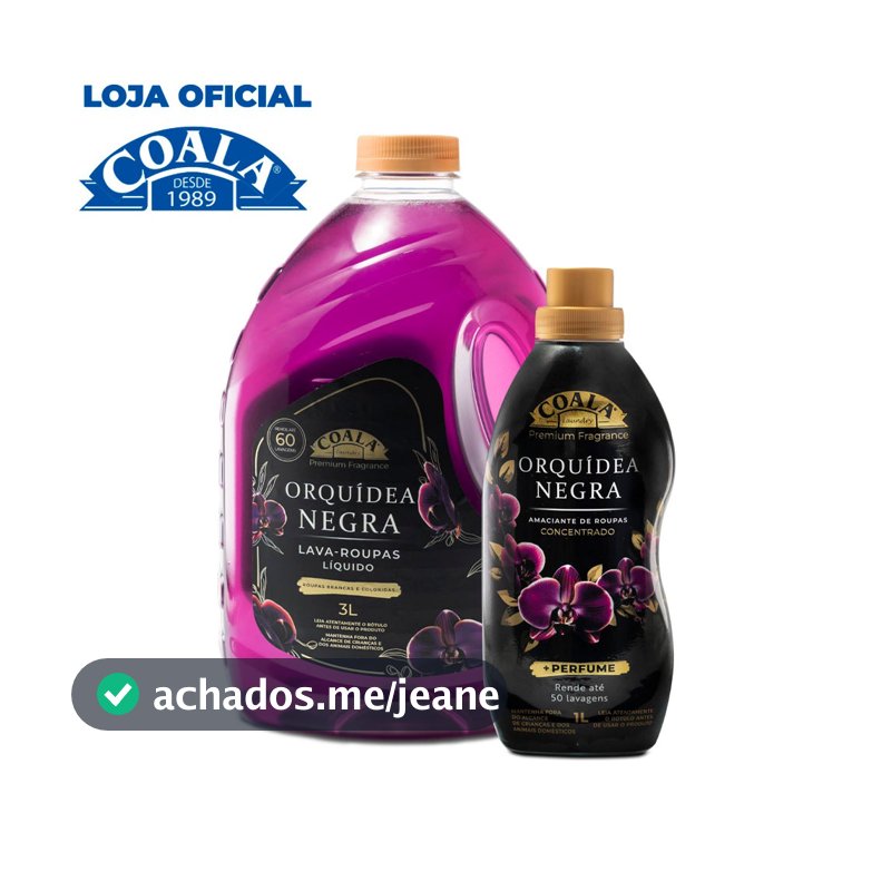 Kit Coala Laundry Orquídea Negra - 1 lava Roupas 3L +1 Amaciante1L
