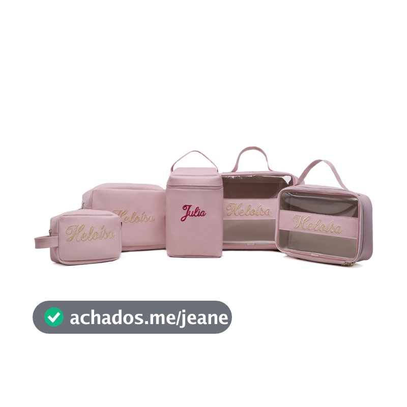 Kit 5 Peças Personalizado com Nome – Maletas e Organizadores Viagem Completo Unissex