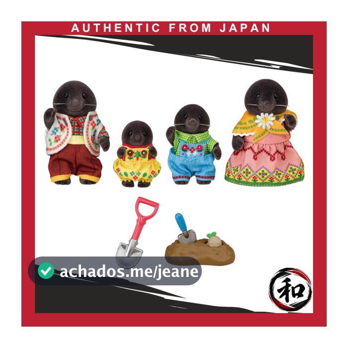 Sylvanian Families Família Toupeira Grande Aventura Subterrânea C-86 40º Aniversário 【Direto do Japão】