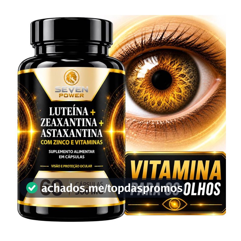 Luteína Zeaxantina Astaxantina Original  Vitaminas para os Olhos 60 Cápsulas - POTE PARA 30 DIAS