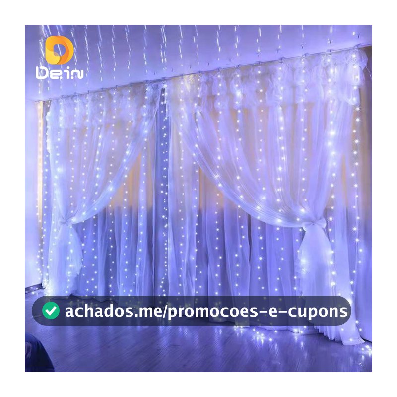 Cortina 300 Leds Branca 3x3 Metros Festa/ Casamento Eventos/Natal