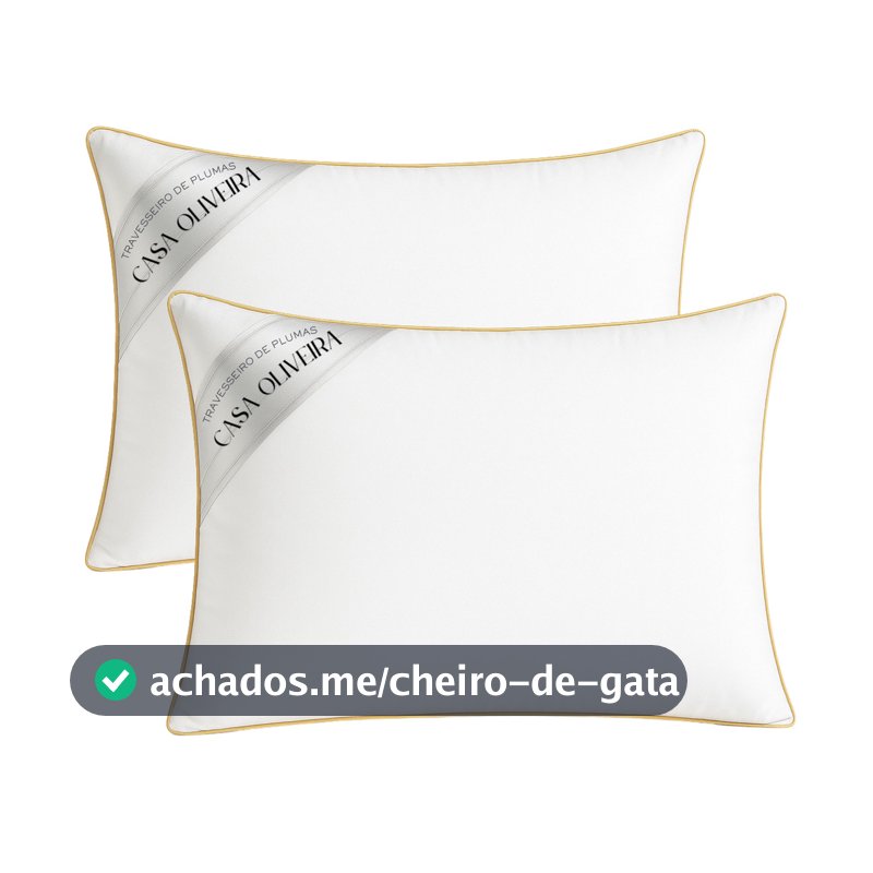 Kit 2 Travesseiro Pluma De Ganso 100% Algodão 300 Fios Antialérgico Hotel 5 Estrelas Macio 70x50cm