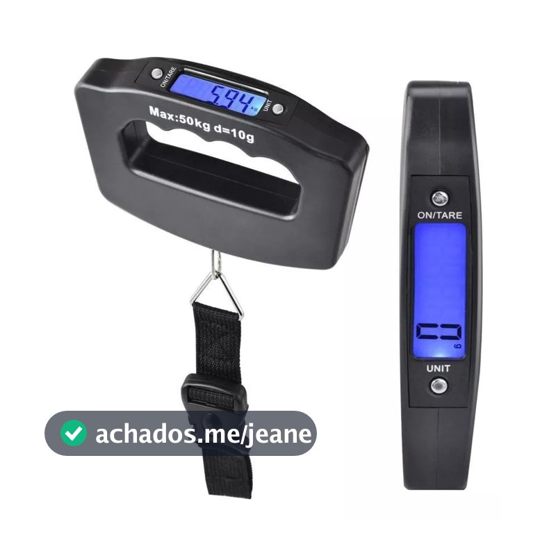 Balança Portátil Digital De Mão Mala Bagagem Pesca Até 50 Kg