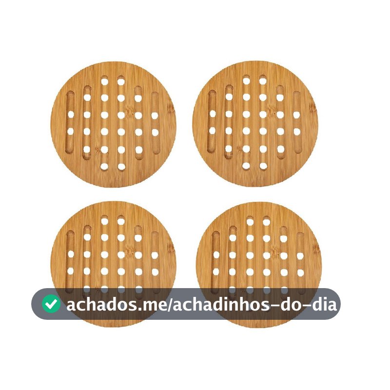 Kit 4 Descanso de Panela Redondo Ecokitchen Mimo – Bambu  BM19138  2543