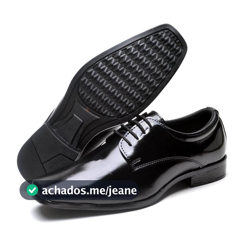 Sapato Social Preto Verniz Lançamento Moda Masculina Atual Entrega Rápida Qualidade Garantida