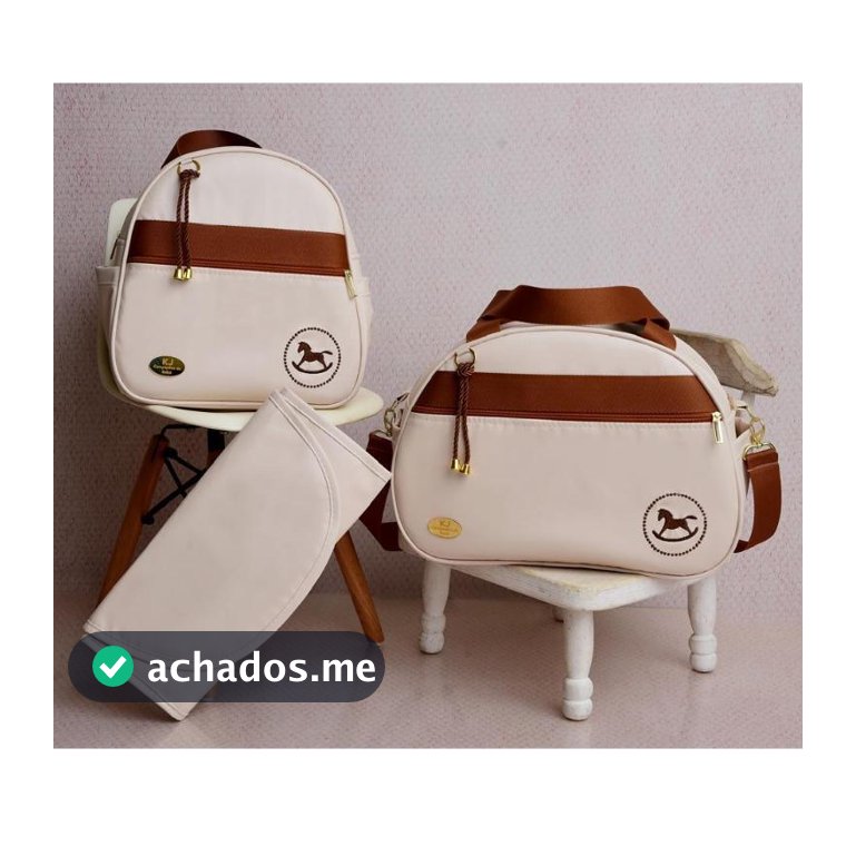 Kit Maternidade para bebê de luxo com 3 peças menino/ Menina Mala, Mochila e trocador