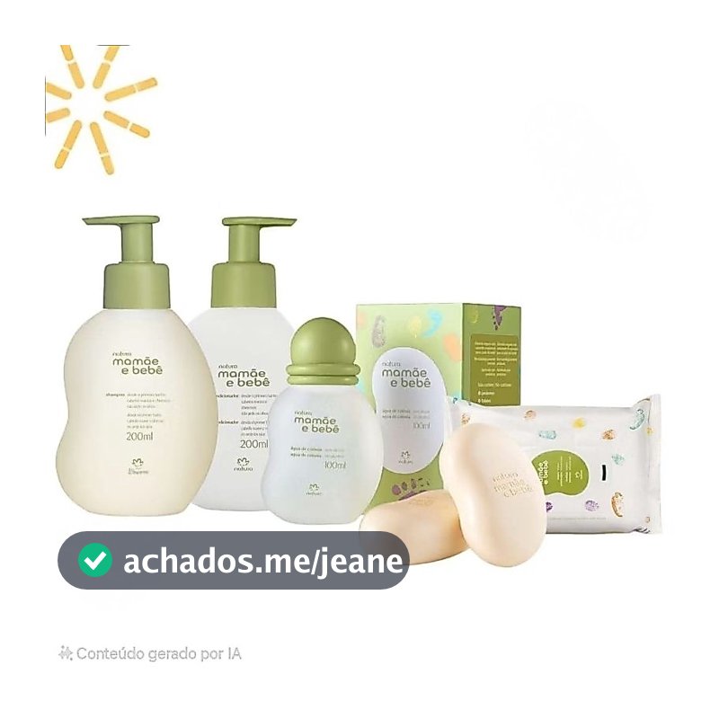 Kit completo mamãe bebe shampoo condicionador colônia sabonete lenço