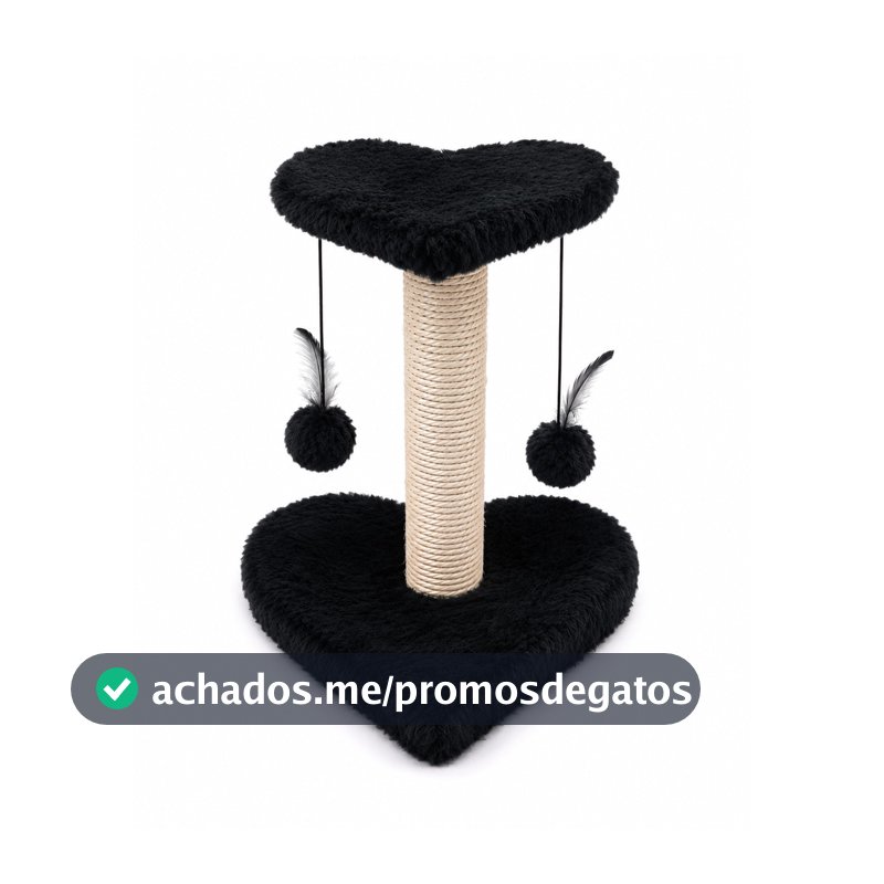 DUO LOVE CAT Arranhador em Formato de Coração com Plataforma Aconchegante e Brinquedos Suspensos para Gatos Estímulo e B