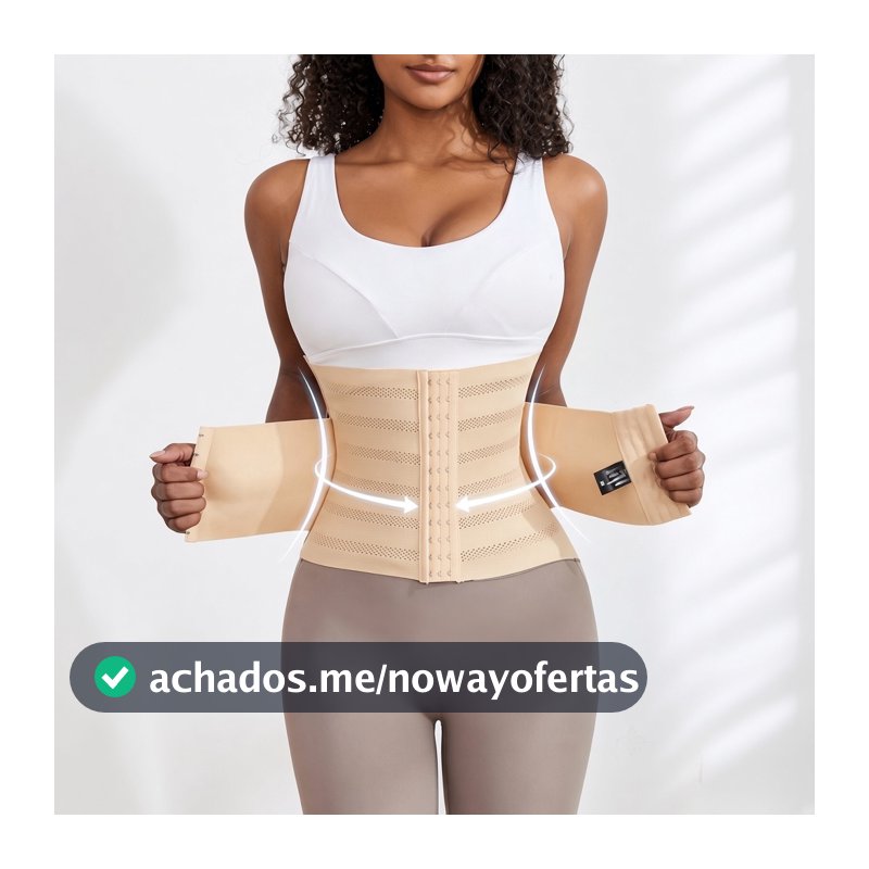 Cinta Modeladora Feminina Cintura Alta Alta Compressão Pós-Parto Controle Abdominal Modelador de Glúteos Emagrecedora