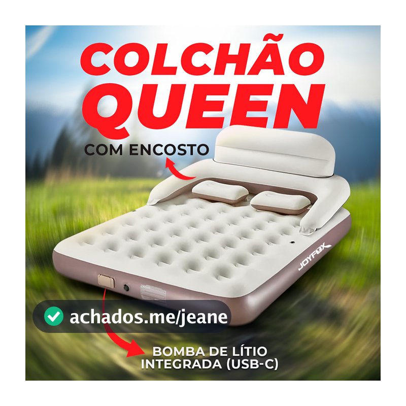 Colchão Inflável Queen Size Com Bomba Inflável De Bateria De Lítio 20015022cm Com Encosto Removível Para Proteção