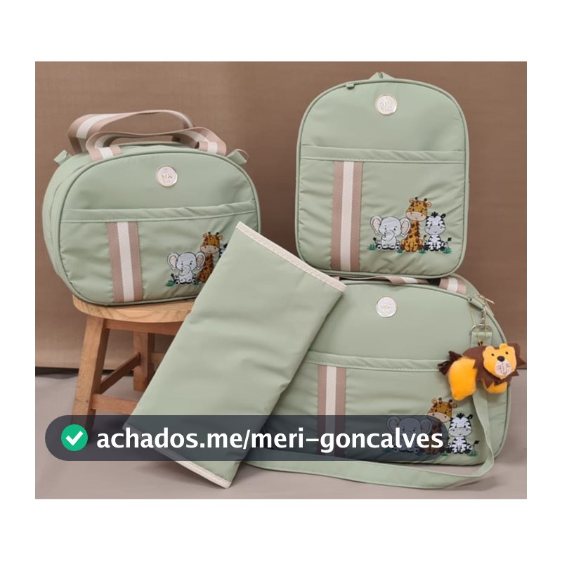 bolsa maternidade em safari com mochila e trocador