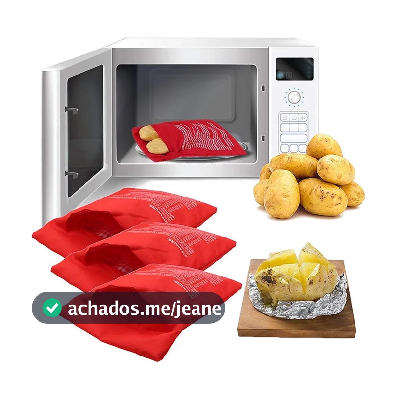 Bolsa/Saco De Microondas Reutilizavel Para Assar Batata 25X19Cm