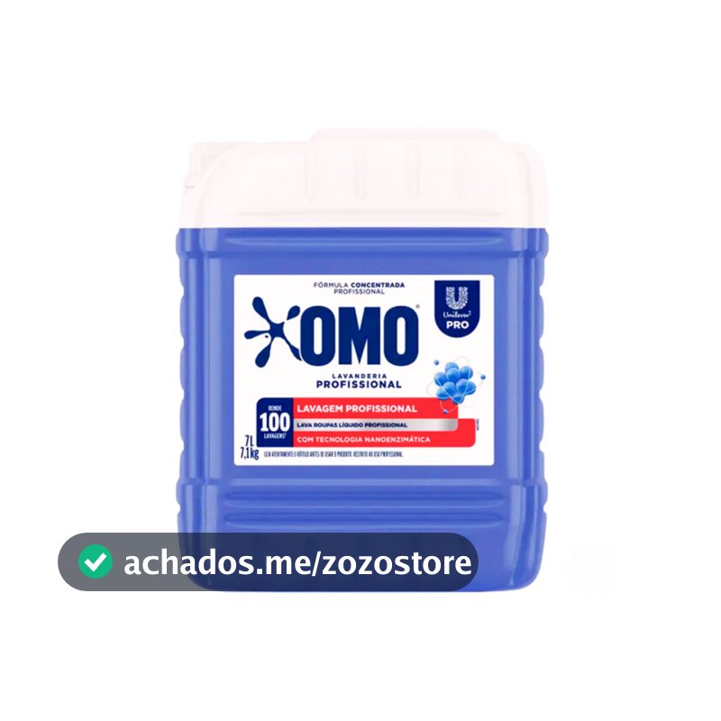 Lava Roupas Lavanderia Pro Líquido 7L Omo