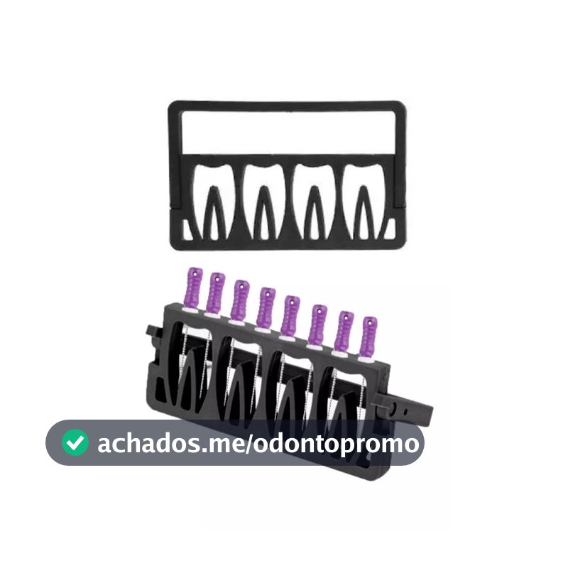 Estojo porta limas endodôntica e brocas - autoclavável - 8 ou 16 furos - Lysanda