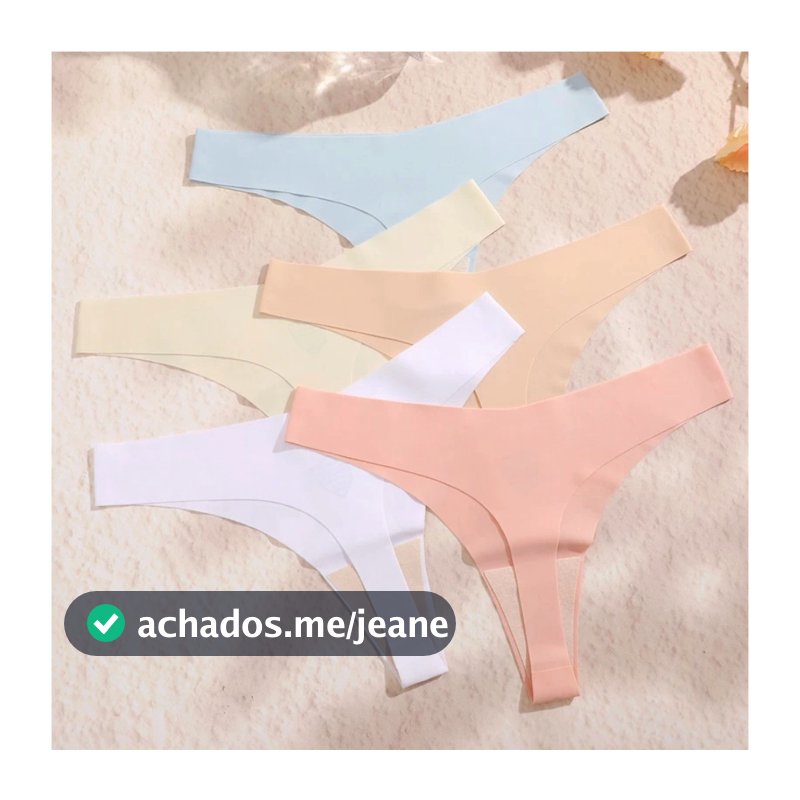KIT 10 ou 5 Calcinha FIO DENTAL invisível para calça academia Laser Não Marca Moda Intima Lingerie Premium