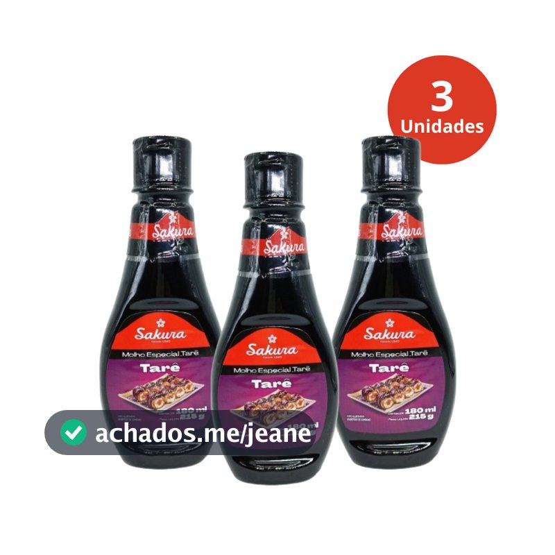 Kit 3x Molho Tarê Teriyaki Sakura 180ml