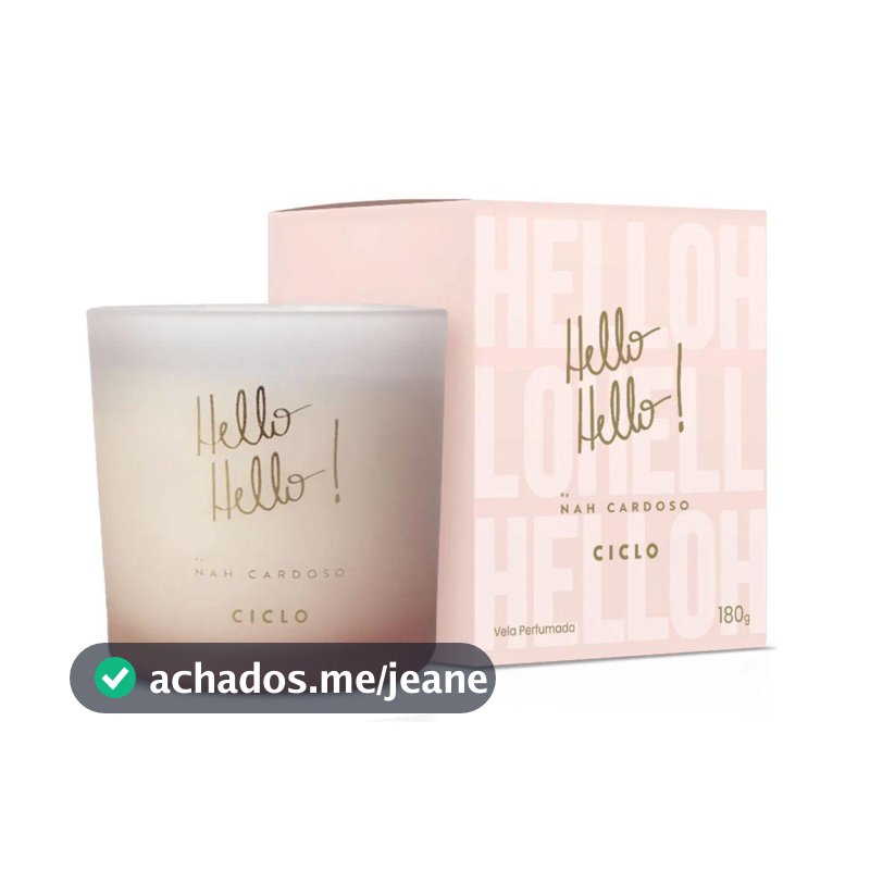 Vela Aromatizadora Hello Hello Nah Cardoso by Ciclo 180g