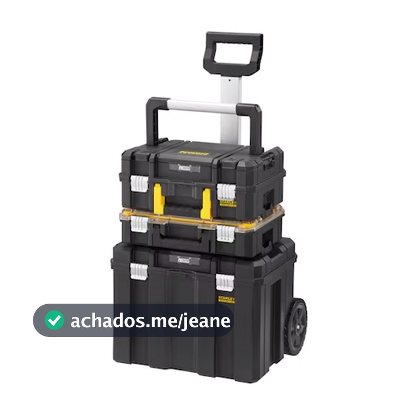 Kit Profissional Organizador de Ferramentas Movel com Trava de Metal e Alça Longa Dewalt ou Stanley
