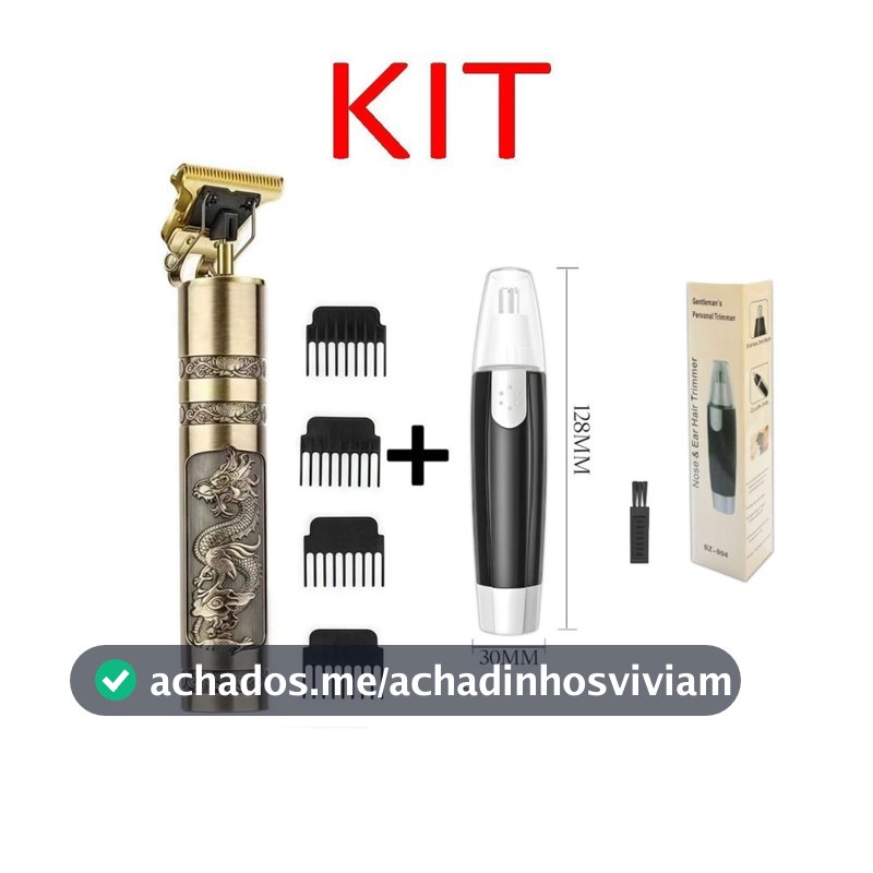 KIT masculino - Barbeador e aparador de pelos Maquina cortar cabelo su