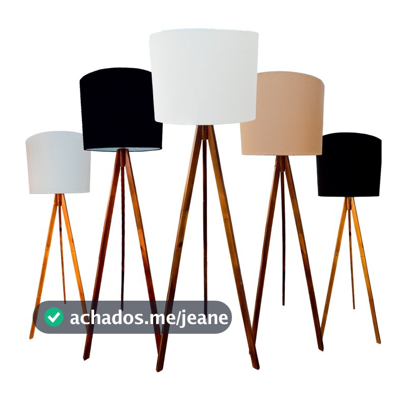 Abajur De Chão Tripé 1,50 Cm Completo Com Cúpula Fiação Luminária De Piso Sala, Quarto, Escritório
