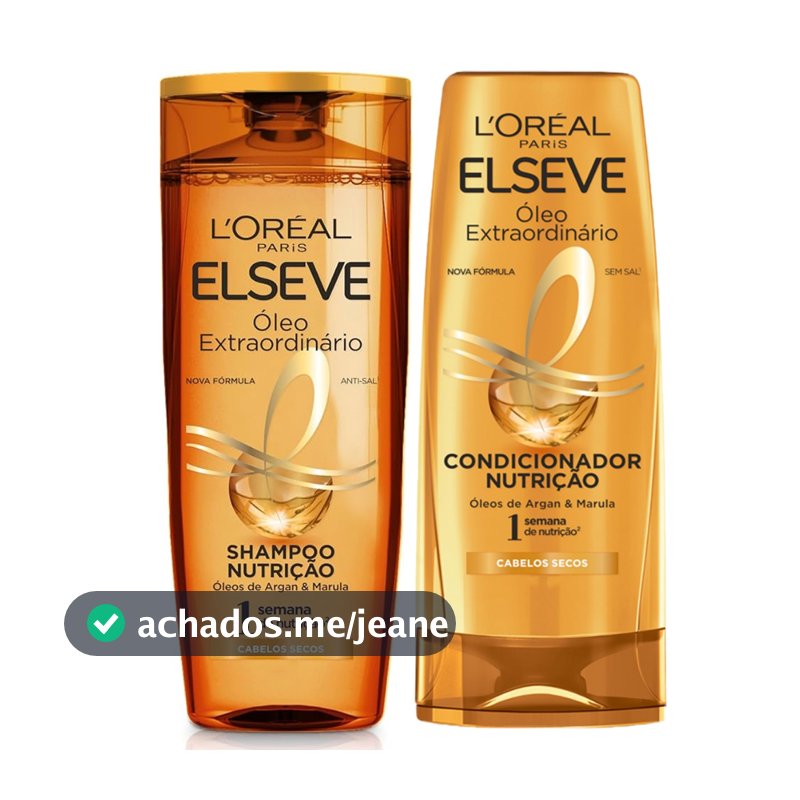 KIT SH + COND NUTRIÇÃO ÓLEO EXTRAORDINÁRIO ELSEVE 200ML